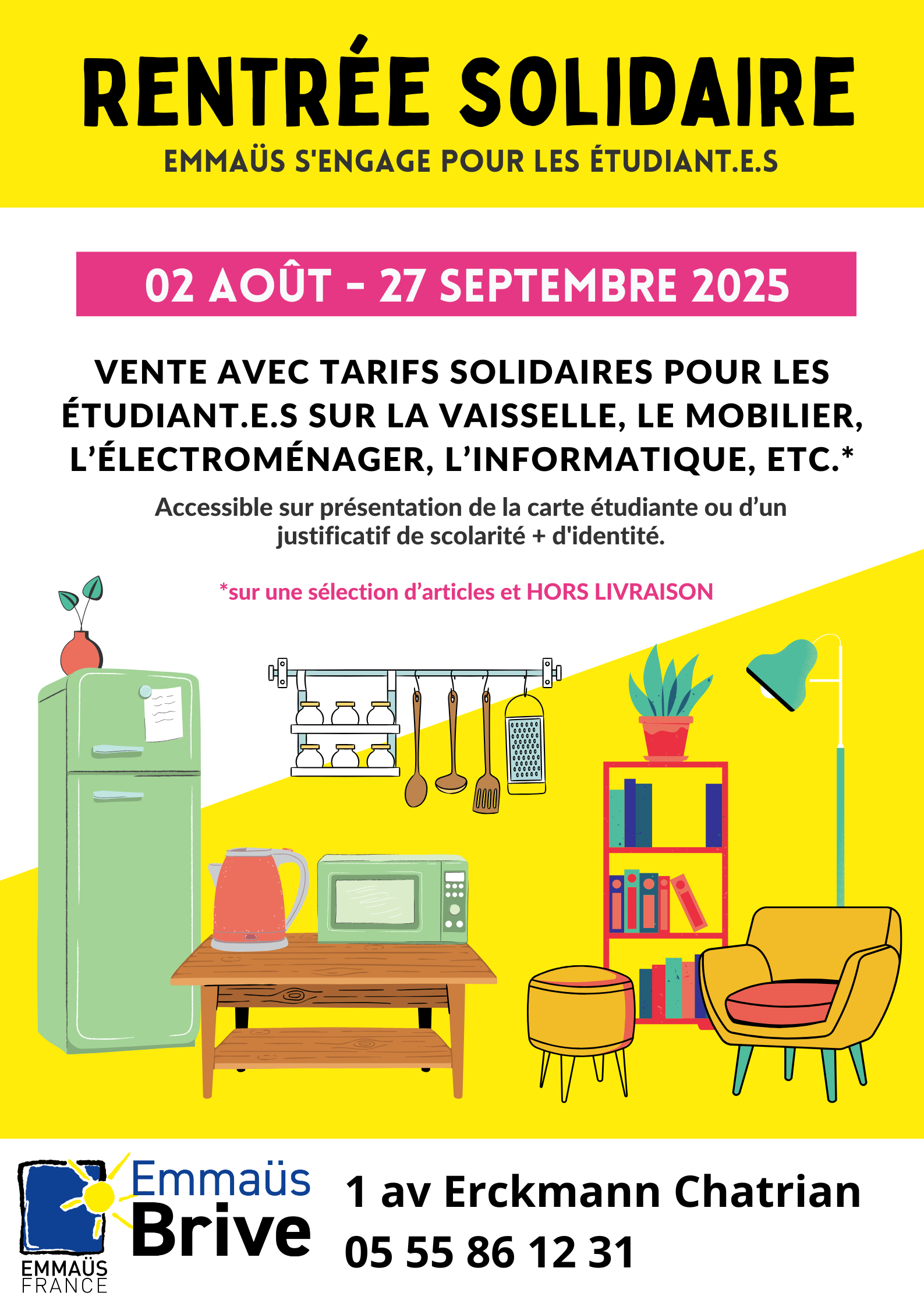 Affiche Rentrée étudiante 2025
