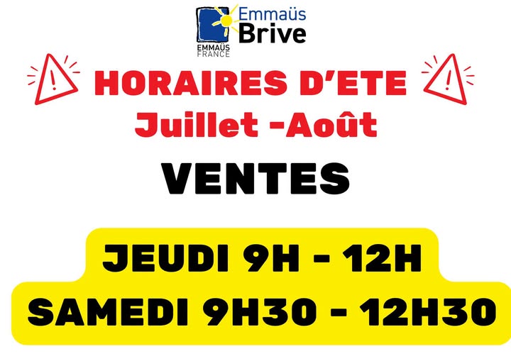 Horaire été 2026